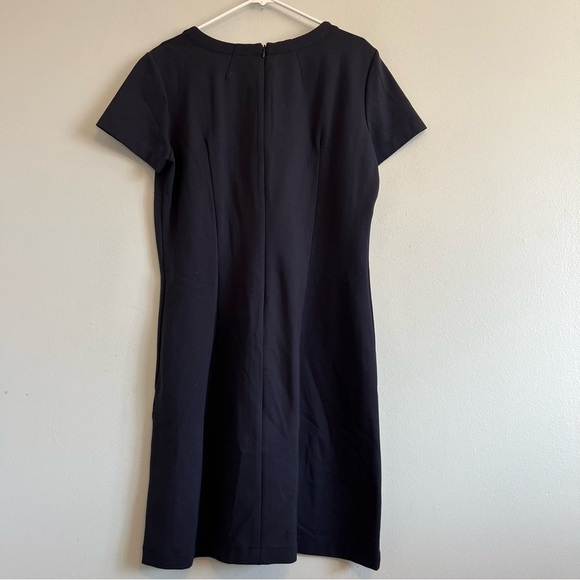 Brooks Brothers Cap Sleeve Midi Dress Sz xL Navy Blue Office Casual Travel - Picture 9 of 10